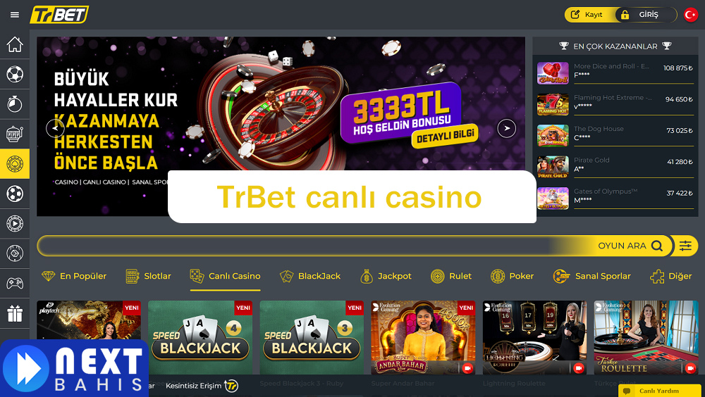 TrBet canlı casino