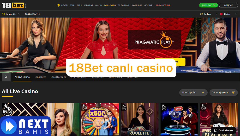18Bet canlı casino