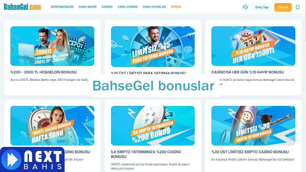 BahseGel bonuslar - NextBahis BahseGel bonuslar