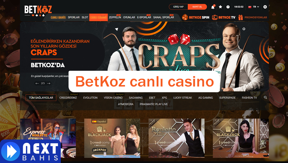 BetKoz canlı casino