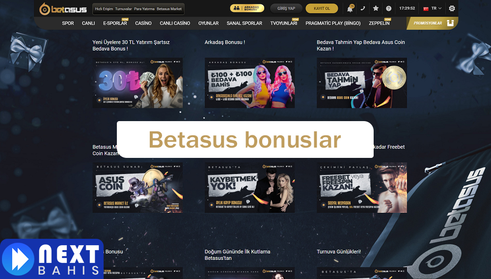 Betasus bonuslar