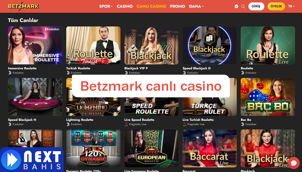 Betzmark canlı casino