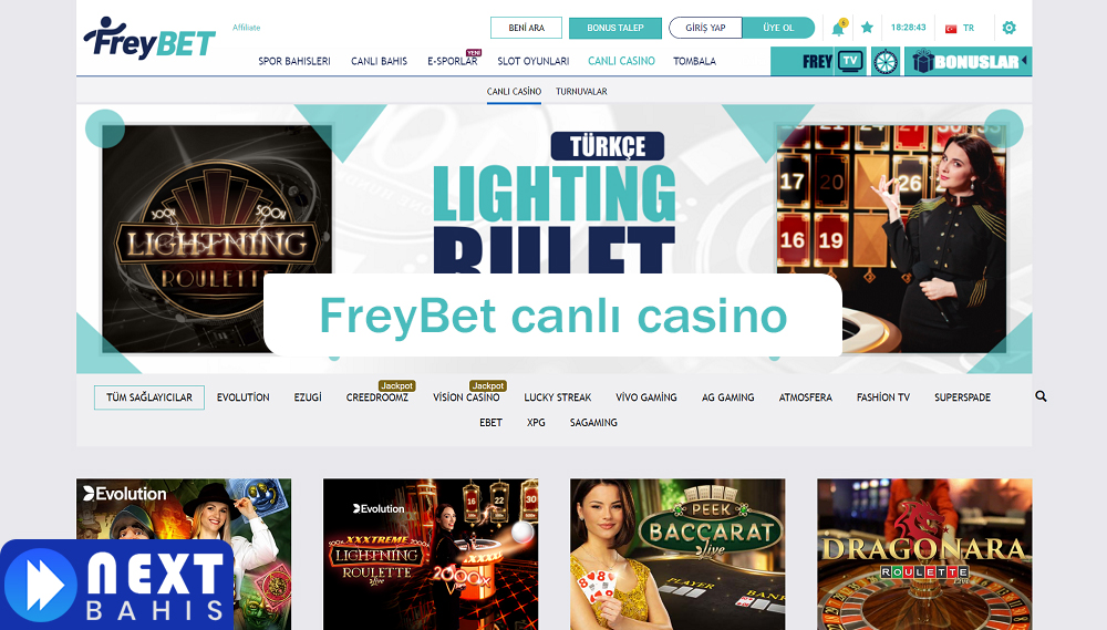 FreyBet canlı casino