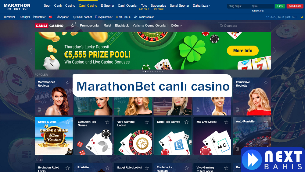MarathonBet canlı casino
