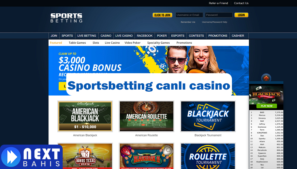 Sportsbetting canlı casino