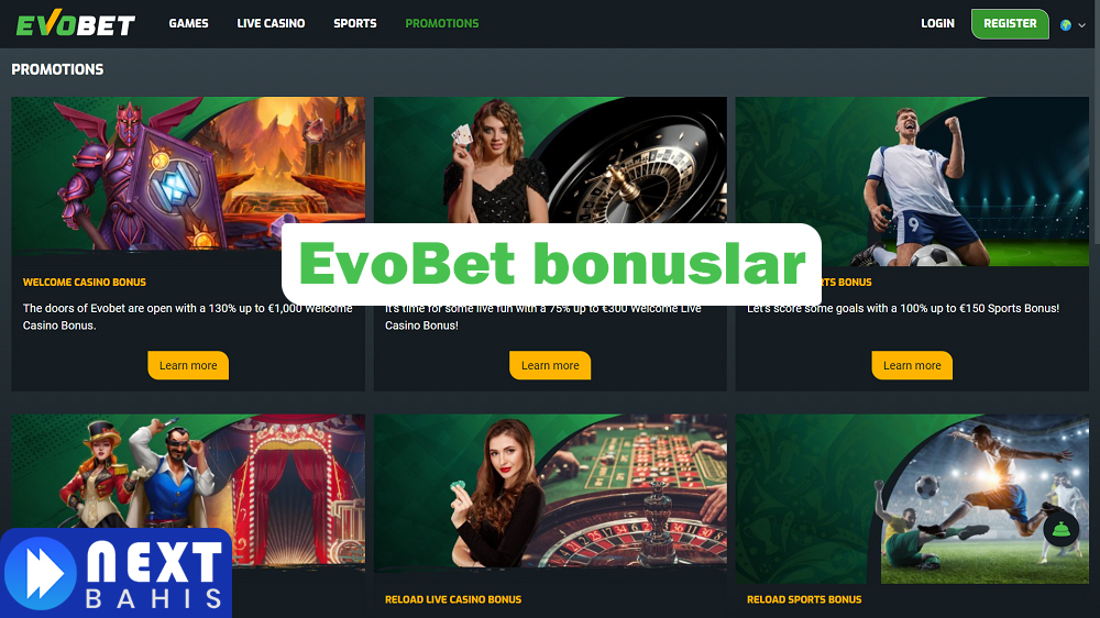 EvoBet bonuslar