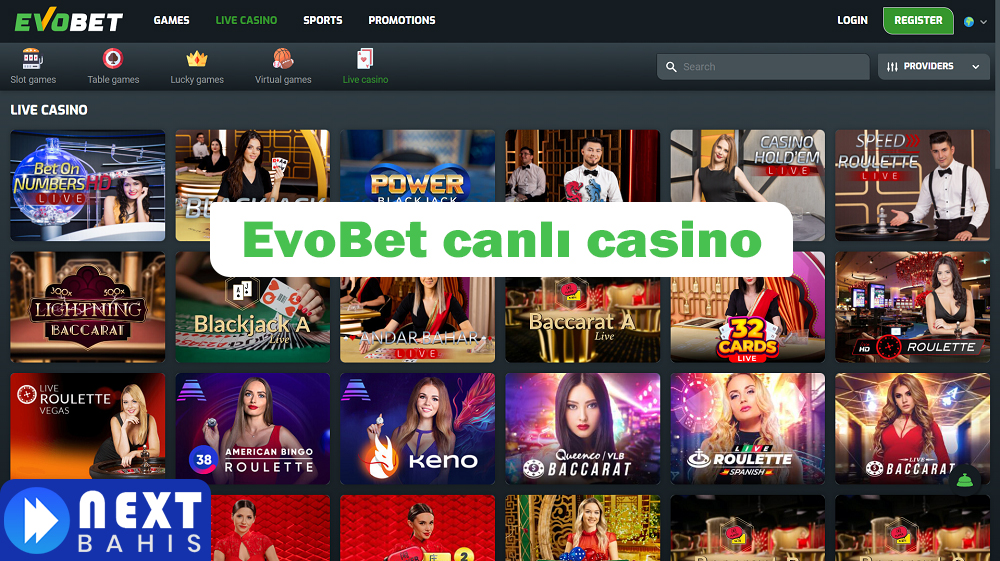 EvoBet canlı casino