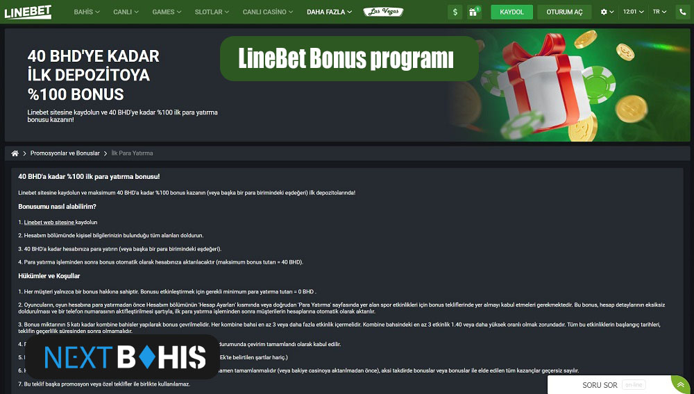 LineBet Bonus programı