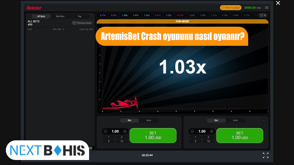 ArtemisBet Crash oyununu nasıl oynanır